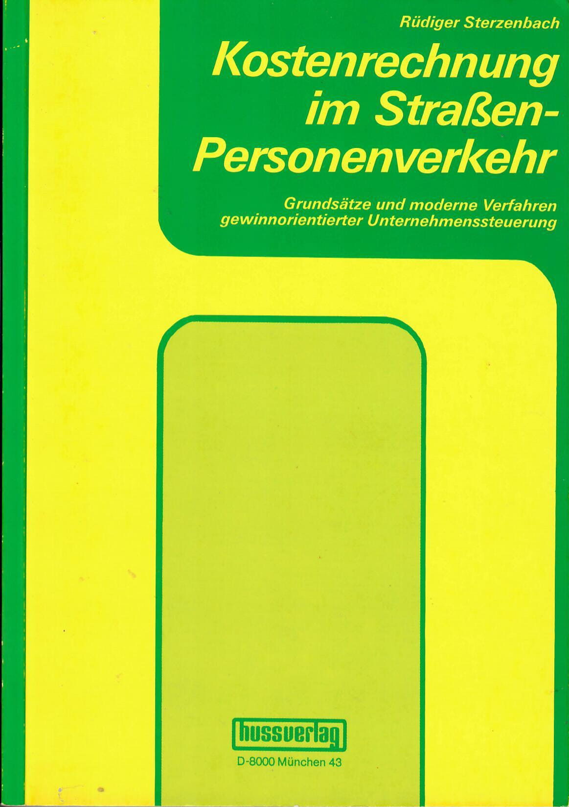 Kostenrechnung im Straßenpersonenverkehr